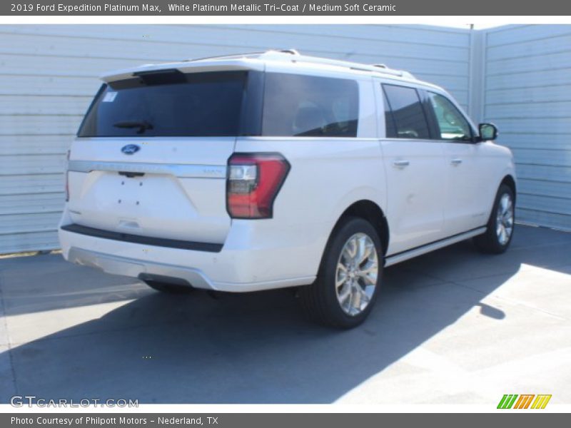 White Platinum Metallic Tri-Coat / Medium Soft Ceramic 2019 Ford Expedition Platinum Max