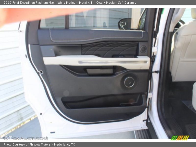 White Platinum Metallic Tri-Coat / Medium Soft Ceramic 2019 Ford Expedition Platinum Max