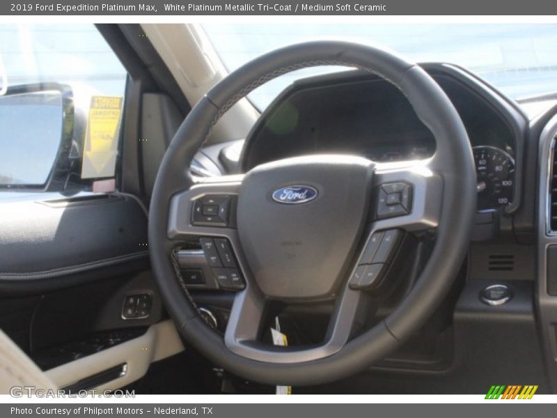 White Platinum Metallic Tri-Coat / Medium Soft Ceramic 2019 Ford Expedition Platinum Max