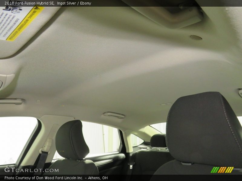 Ingot Silver / Ebony 2018 Ford Fusion Hybrid SE