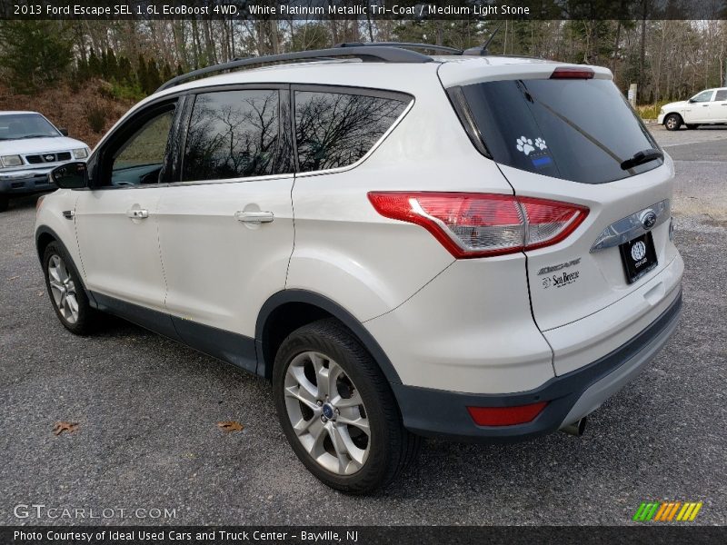 White Platinum Metallic Tri-Coat / Medium Light Stone 2013 Ford Escape SEL 1.6L EcoBoost 4WD