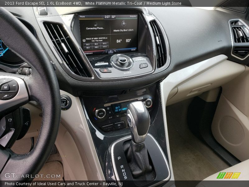 White Platinum Metallic Tri-Coat / Medium Light Stone 2013 Ford Escape SEL 1.6L EcoBoost 4WD