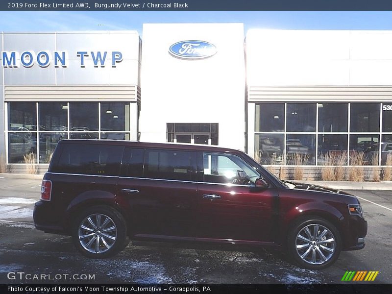 Burgundy Velvet / Charcoal Black 2019 Ford Flex Limited AWD