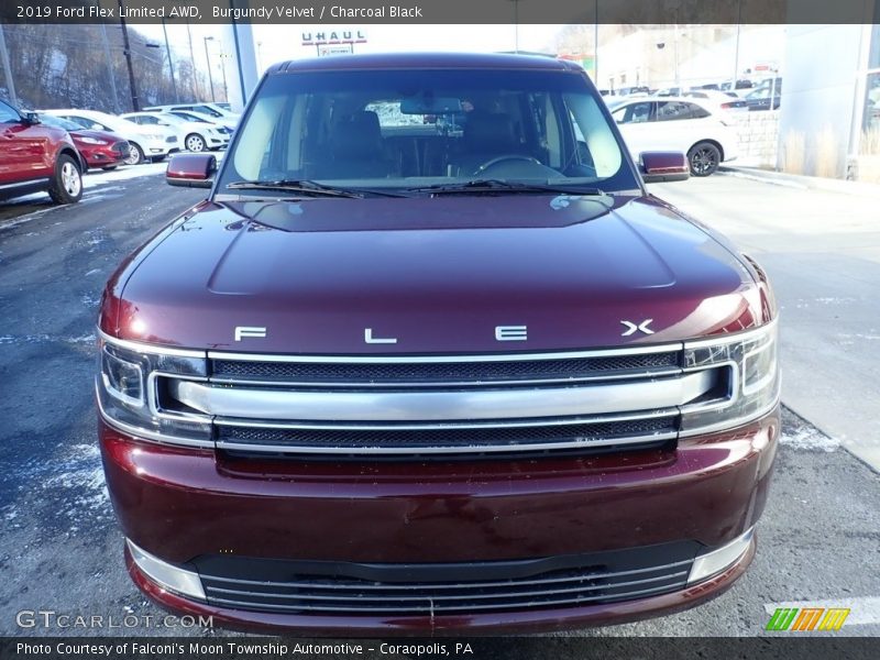 Burgundy Velvet / Charcoal Black 2019 Ford Flex Limited AWD