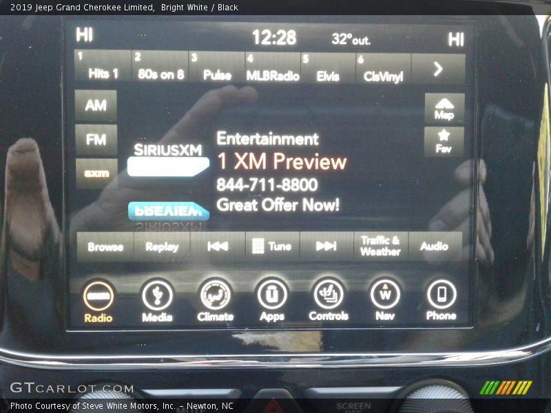Bright White / Black 2019 Jeep Grand Cherokee Limited
