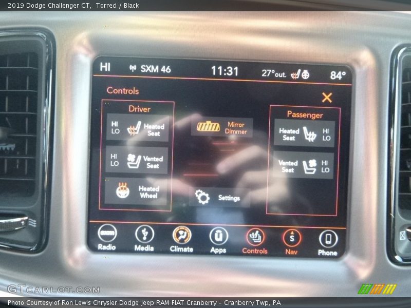 Torred / Black 2019 Dodge Challenger GT