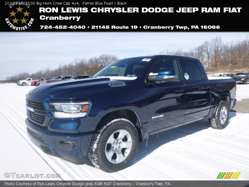 Patriot Blue Pearl / Black 2019 Ram 1500 Big Horn Crew Cab 4x4