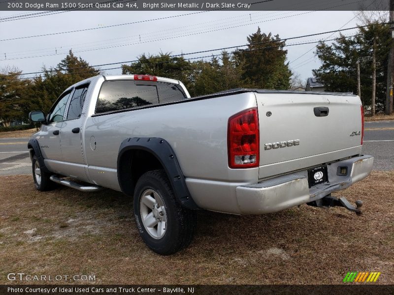 Bright Silver Metallic / Dark Slate Gray 2002 Dodge Ram 1500 Sport Quad Cab 4x4