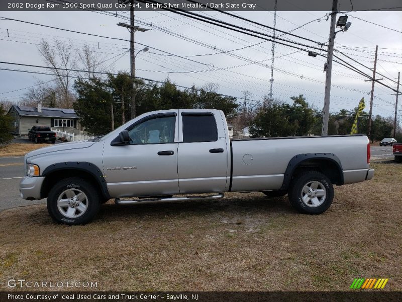 Bright Silver Metallic / Dark Slate Gray 2002 Dodge Ram 1500 Sport Quad Cab 4x4