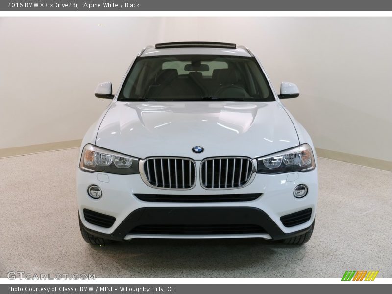 Alpine White / Black 2016 BMW X3 xDrive28i