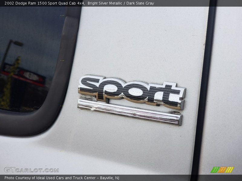 Bright Silver Metallic / Dark Slate Gray 2002 Dodge Ram 1500 Sport Quad Cab 4x4