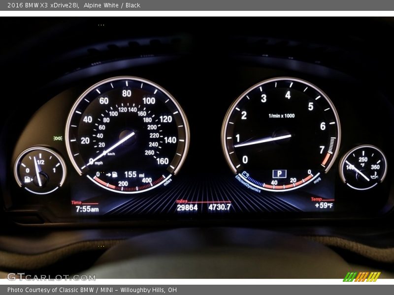 Alpine White / Black 2016 BMW X3 xDrive28i