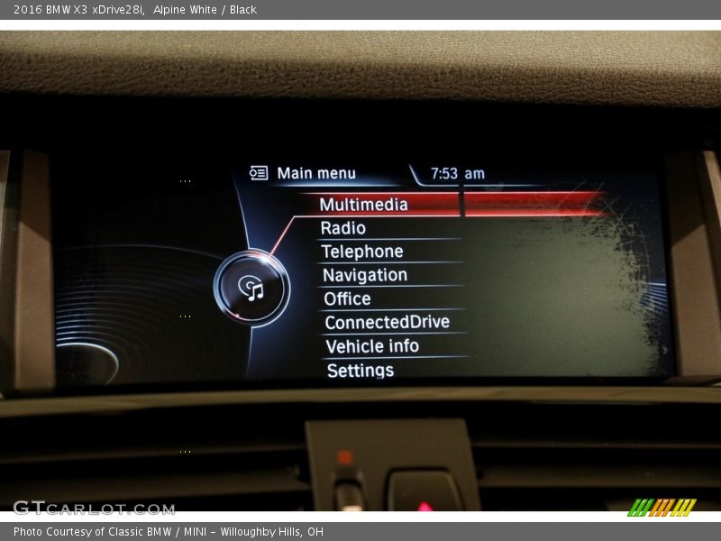 Alpine White / Black 2016 BMW X3 xDrive28i