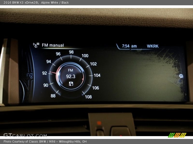 Alpine White / Black 2016 BMW X3 xDrive28i