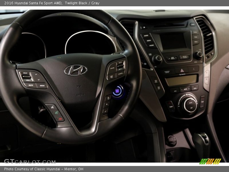 Twilight Black / Gray 2016 Hyundai Santa Fe Sport AWD