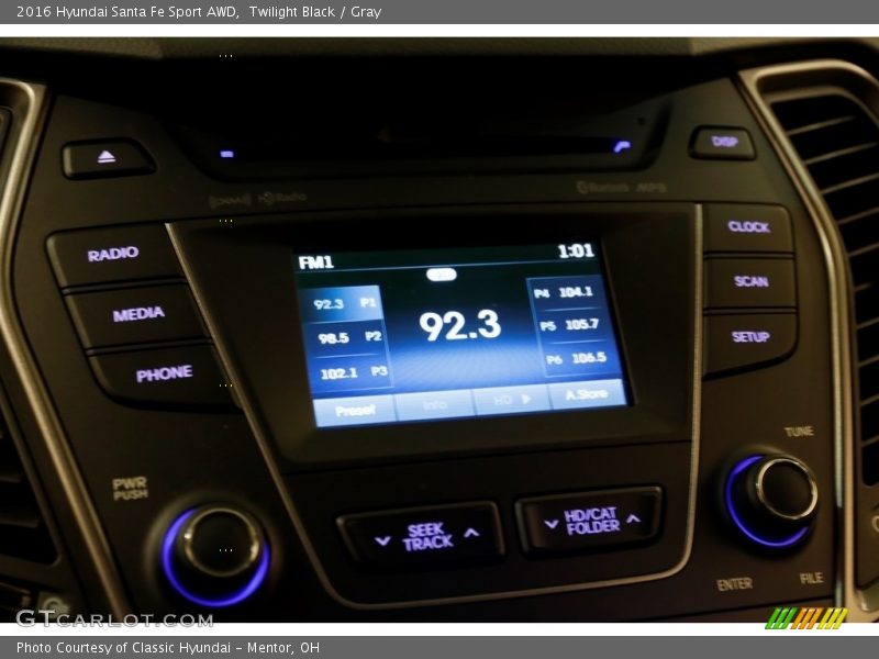 Twilight Black / Gray 2016 Hyundai Santa Fe Sport AWD