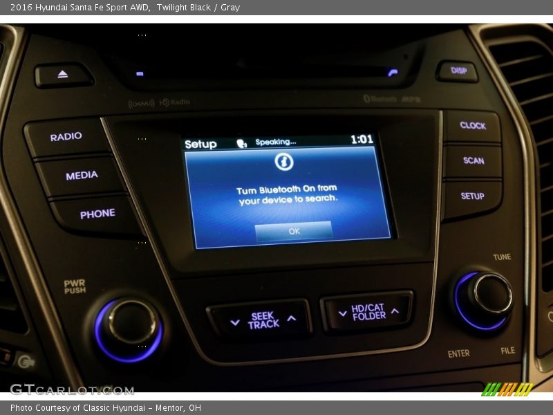 Twilight Black / Gray 2016 Hyundai Santa Fe Sport AWD