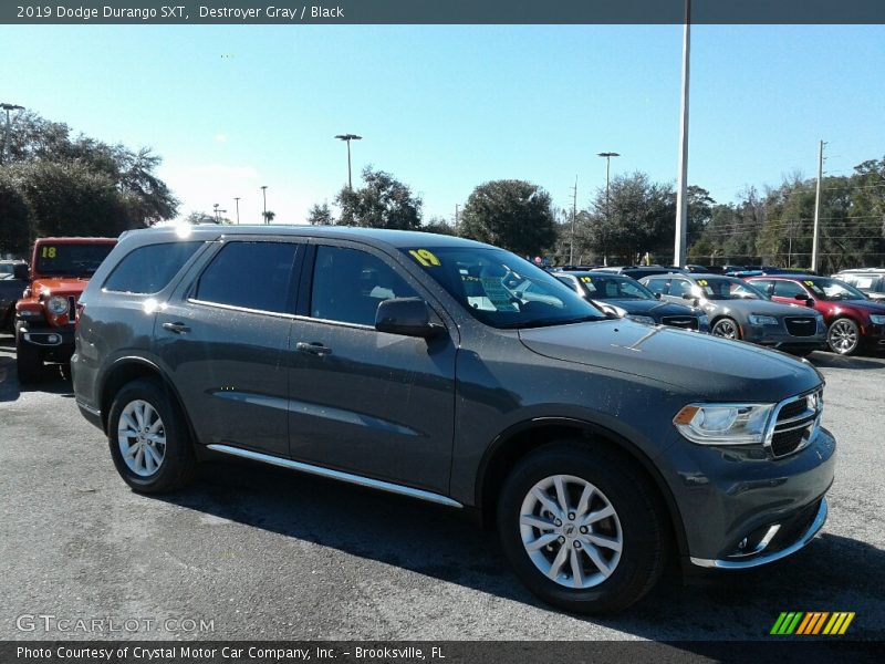 Destroyer Gray / Black 2019 Dodge Durango SXT