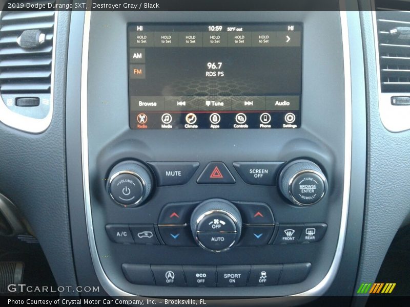 Destroyer Gray / Black 2019 Dodge Durango SXT