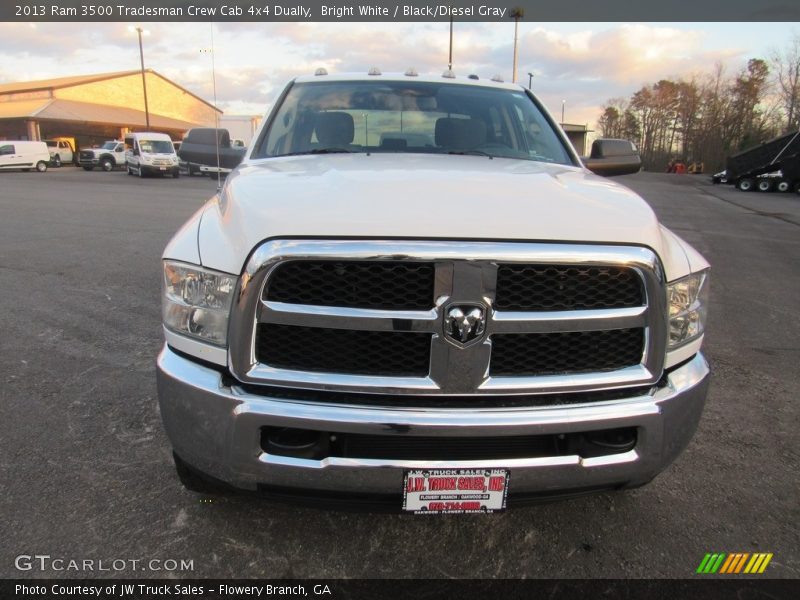 Bright White / Black/Diesel Gray 2013 Ram 3500 Tradesman Crew Cab 4x4 Dually