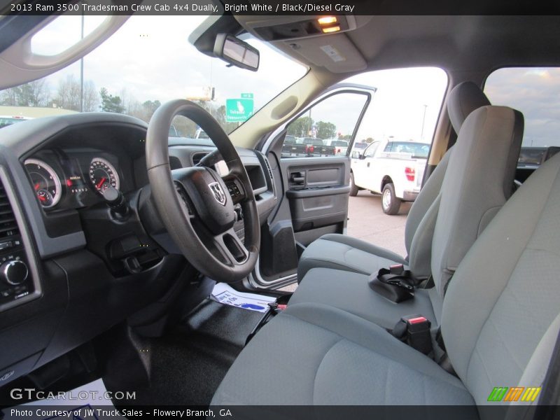 Bright White / Black/Diesel Gray 2013 Ram 3500 Tradesman Crew Cab 4x4 Dually