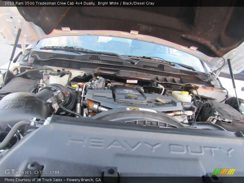 Bright White / Black/Diesel Gray 2013 Ram 3500 Tradesman Crew Cab 4x4 Dually