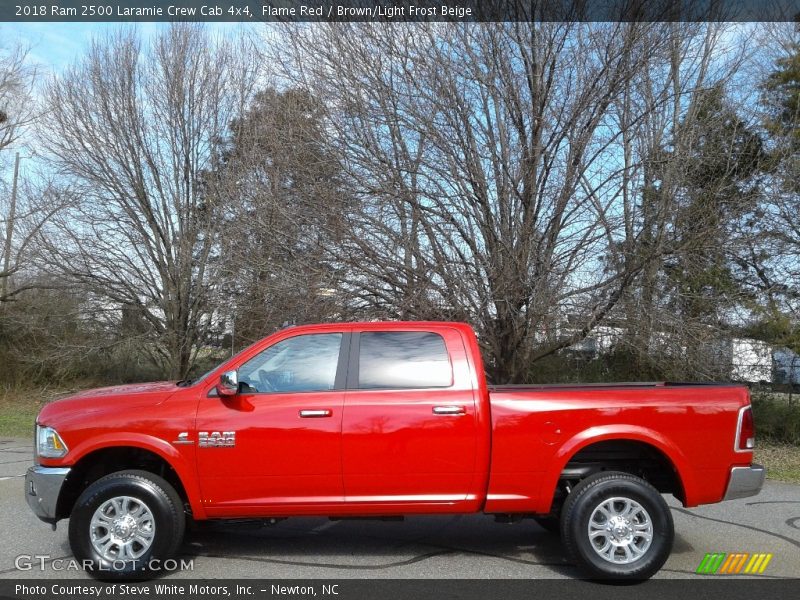 Flame Red / Brown/Light Frost Beige 2018 Ram 2500 Laramie Crew Cab 4x4