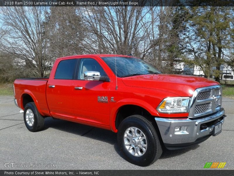 Flame Red / Brown/Light Frost Beige 2018 Ram 2500 Laramie Crew Cab 4x4