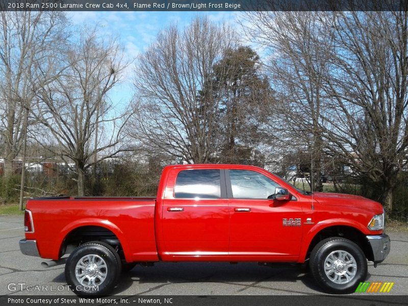 Flame Red / Brown/Light Frost Beige 2018 Ram 2500 Laramie Crew Cab 4x4
