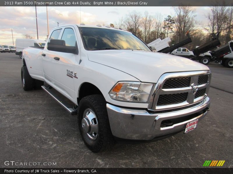 Bright White / Black/Diesel Gray 2013 Ram 3500 Tradesman Crew Cab 4x4 Dually