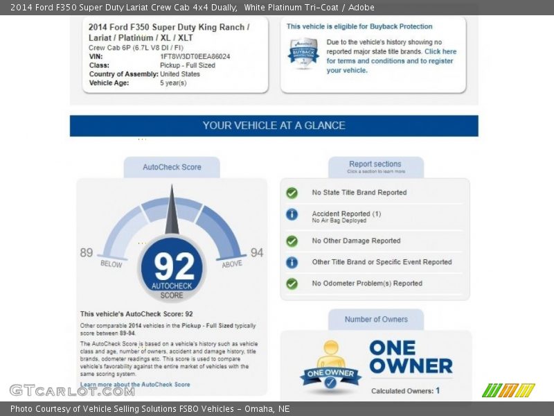 White Platinum Tri-Coat / Adobe 2014 Ford F350 Super Duty Lariat Crew Cab 4x4 Dually