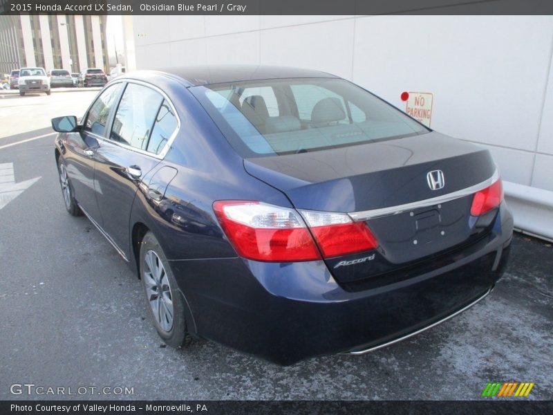 Obsidian Blue Pearl / Gray 2015 Honda Accord LX Sedan