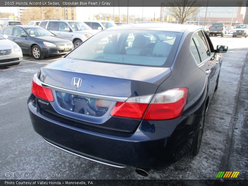 Obsidian Blue Pearl / Gray 2015 Honda Accord LX Sedan