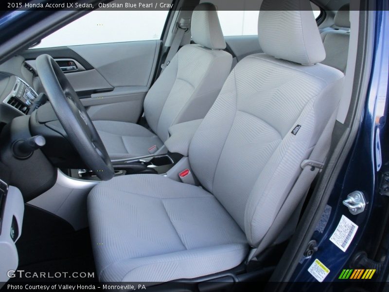 Obsidian Blue Pearl / Gray 2015 Honda Accord LX Sedan