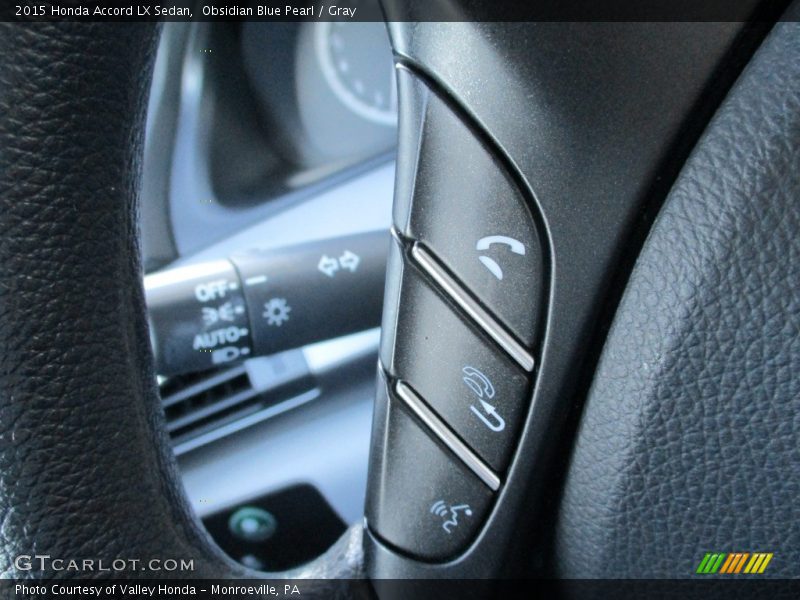 Obsidian Blue Pearl / Gray 2015 Honda Accord LX Sedan