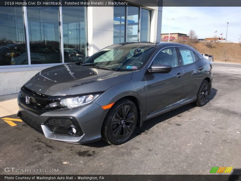 Polished Metal Metallic / Black/Ivory 2019 Honda Civic EX Hatchback