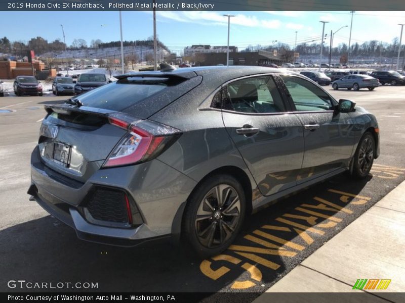 Polished Metal Metallic / Black/Ivory 2019 Honda Civic EX Hatchback