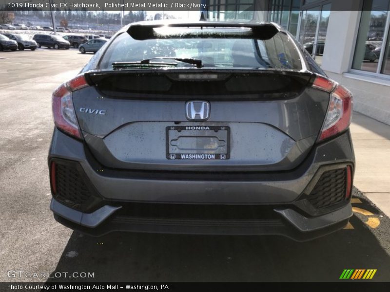 Polished Metal Metallic / Black/Ivory 2019 Honda Civic EX Hatchback