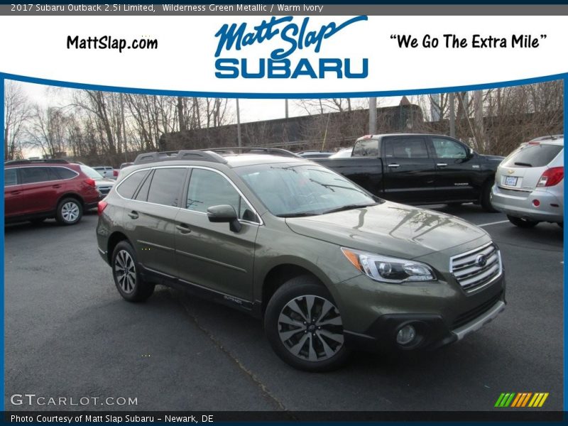 Wilderness Green Metallic / Warm Ivory 2017 Subaru Outback 2.5i Limited