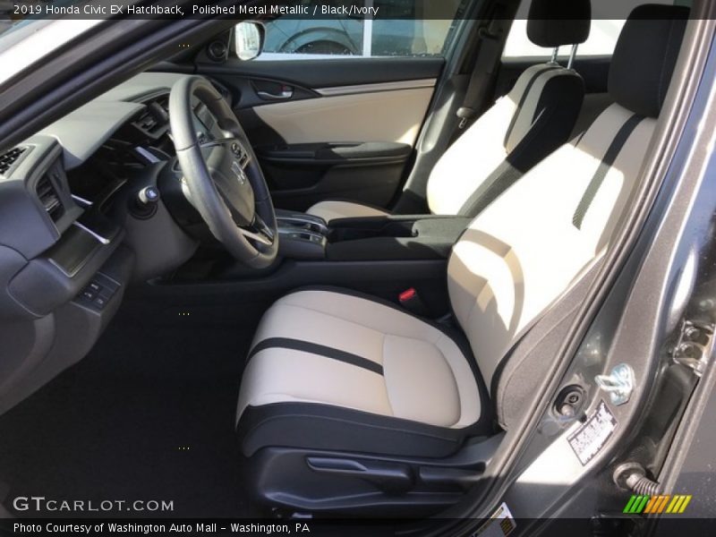 Polished Metal Metallic / Black/Ivory 2019 Honda Civic EX Hatchback