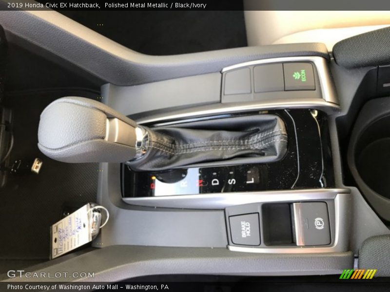 Polished Metal Metallic / Black/Ivory 2019 Honda Civic EX Hatchback