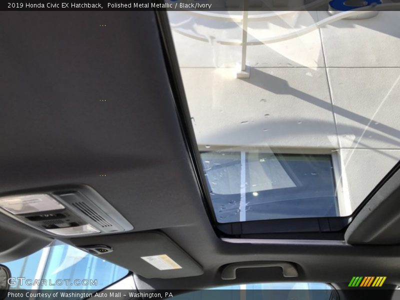 Polished Metal Metallic / Black/Ivory 2019 Honda Civic EX Hatchback