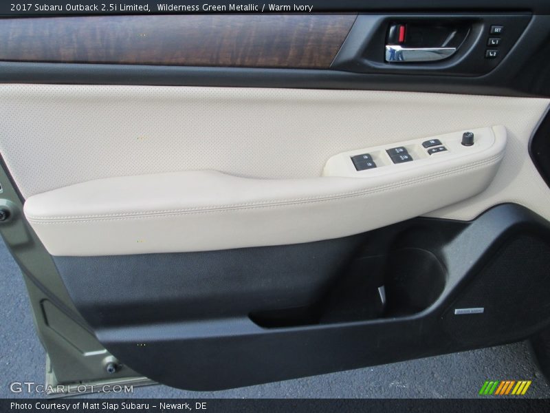 Wilderness Green Metallic / Warm Ivory 2017 Subaru Outback 2.5i Limited