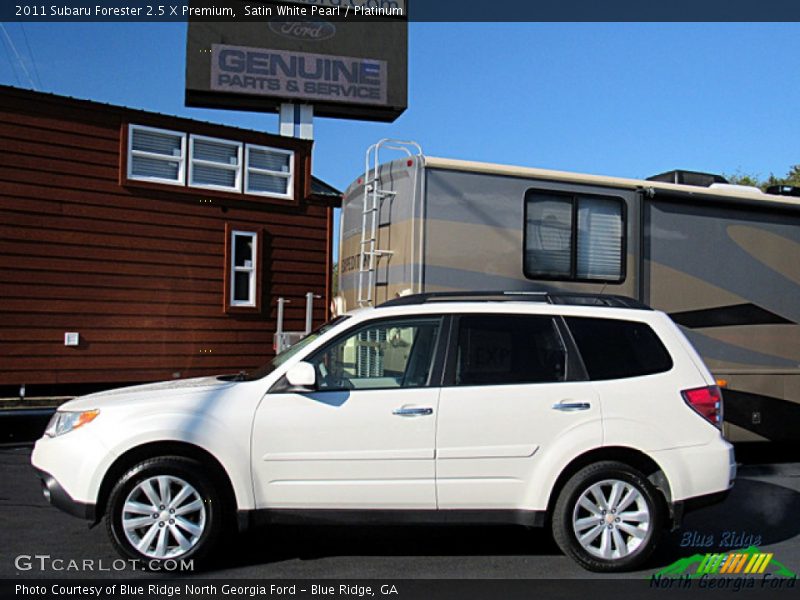 Satin White Pearl / Platinum 2011 Subaru Forester 2.5 X Premium