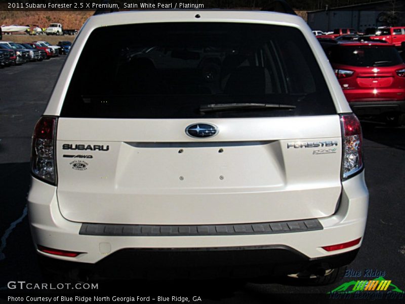 Satin White Pearl / Platinum 2011 Subaru Forester 2.5 X Premium