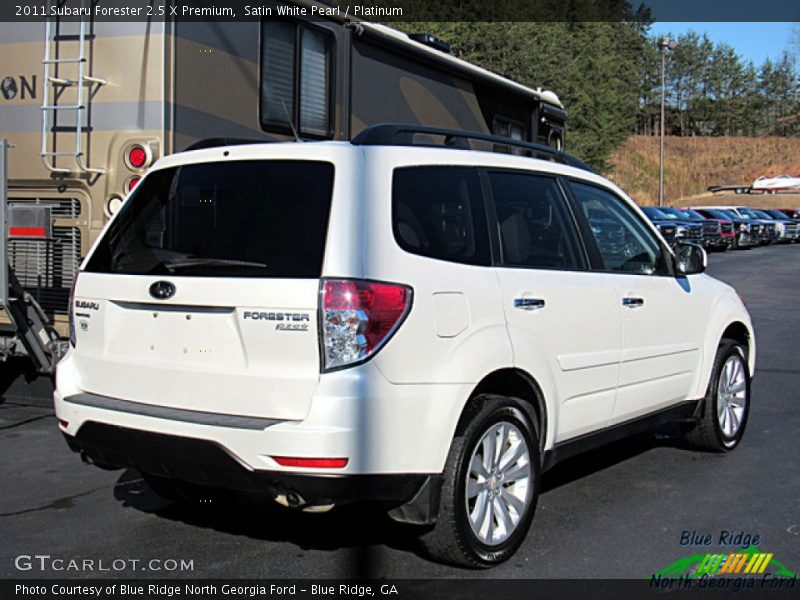 Satin White Pearl / Platinum 2011 Subaru Forester 2.5 X Premium