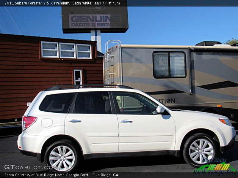 Satin White Pearl / Platinum 2011 Subaru Forester 2.5 X Premium