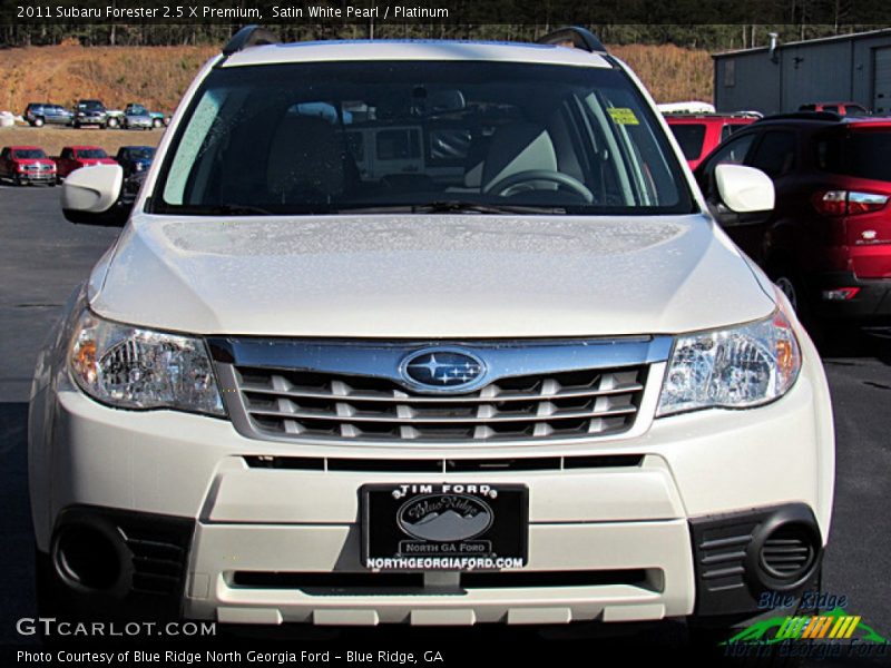 Satin White Pearl / Platinum 2011 Subaru Forester 2.5 X Premium