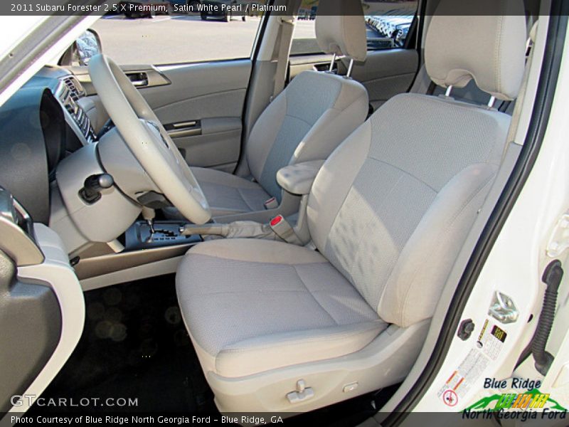 Satin White Pearl / Platinum 2011 Subaru Forester 2.5 X Premium