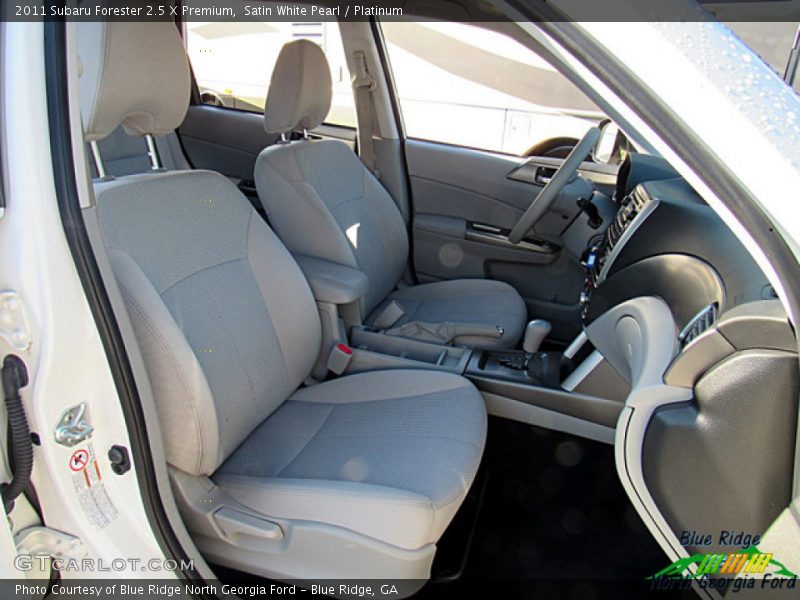 Satin White Pearl / Platinum 2011 Subaru Forester 2.5 X Premium
